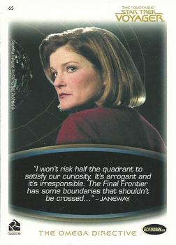 2012 Rittenhouse The Quotable Star Trek Voyager #65 The Doctor, to Neelix: The Killing Game, Part II Back