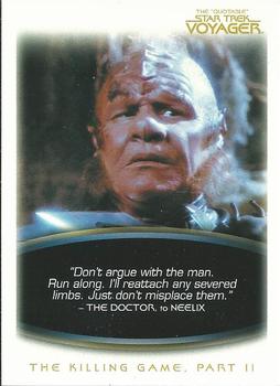 2012 Rittenhouse The Quotable Star Trek Voyager #65 The Doctor, to Neelix: The Killing Game, Part II Front