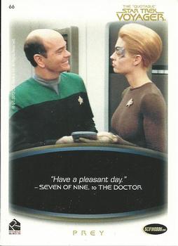 2012 Rittenhouse The Quotable Star Trek Voyager #66 The Doctor, to Seven of Nine: One Back
