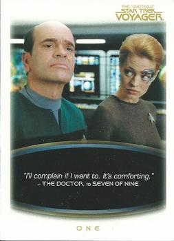 2012 Rittenhouse The Quotable Star Trek Voyager #66 The Doctor, to Seven of Nine: One Front