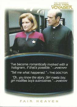 2012 Rittenhouse The Quotable Star Trek Voyager #70 Janeway/The Doctor: Fair Haven Front