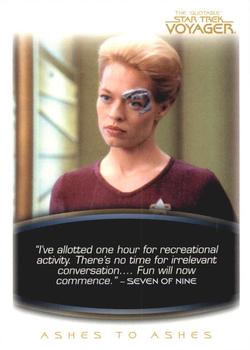 2012 Rittenhouse The Quotable Star Trek Voyager #71 Seven of Nine: Ashes to Ashes Front