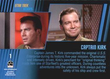 2013 Rittenhouse Star Trek The Original Series Heroes and Villains #1 Captain Kirk Back