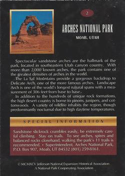 1995 National Parks Collection 1st Edition #2 Arches National Park Back