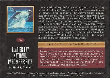 1995 National Parks Collection 1st Edition #36 Glacier Bay Back