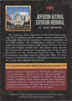 1995 National Parks Collection 1st Edition #50 Jefferson National Expansion Memorial Back