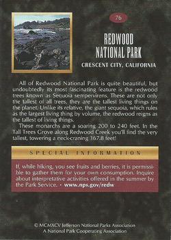 1995 National Parks Collection 1st Edition #76 Redwood National Park Back