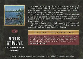 1995 National Parks Collection 1st Edition #93 Voyageurs National Park Back