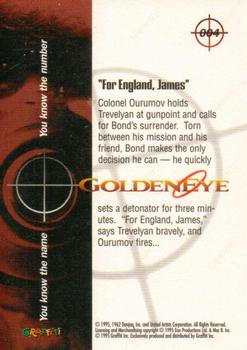 1995 Graffiti James Bond: GoldenEye #4 For England, James Back