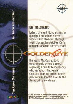 1995 Graffiti James Bond: GoldenEye #13 On The Lookout Back