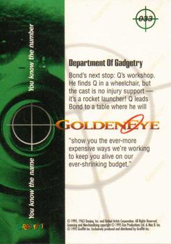 1995 Graffiti James Bond: GoldenEye #33 Department Of Gadgetry Back