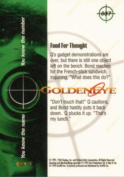 1995 Graffiti James Bond: GoldenEye #37 Food For Thought Back