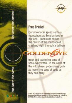1995 Graffiti James Bond: GoldenEye #49 Free Drinks! Back