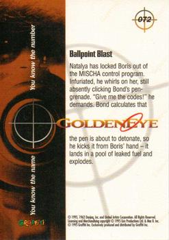 1995 Graffiti James Bond: GoldenEye #72 Ballpoint Blast Back