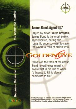 1995 Graffiti James Bond: GoldenEye #81 James Bond, Agent 007 Back