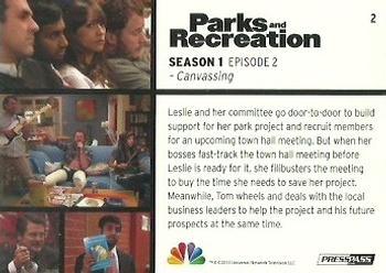 2013 Press Pass Parks and Recreation - Foil #2 Canvassing Back