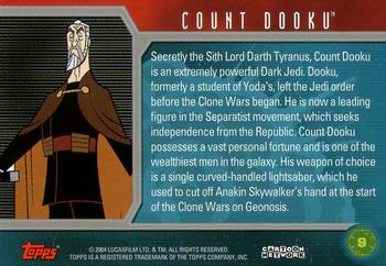 2004 Topps Star Wars: Clone Wars #9 Count Dooku Back