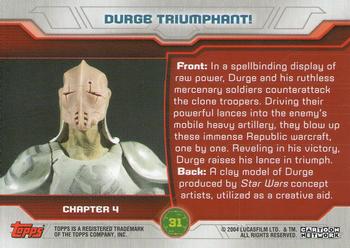 2004 Topps Star Wars: Clone Wars #31 Durge triumphant! Back