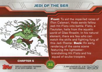 2004 Topps Star Wars: Clone Wars #33 Jedi of the sea Back