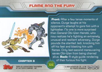 2004 Topps Star Wars: Clone Wars #56 Flame and the Fury Back