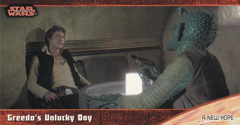 1997 Topps Widevision Star Wars Trilogy (Retail) #11 Greedo's Unlucky Day Front