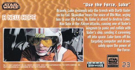 1997 Topps Widevision Star Wars Trilogy (Retail) #23 The Dark Lord Attacks Back