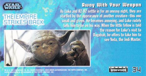 1997 Topps Widevision Star Wars Trilogy (Retail) #34 Luke Takes Aim Back