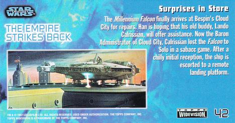 1997 Topps Widevision Star Wars Trilogy (Retail) #42 A Cloud City Welcome Back