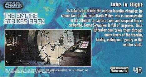 1997 Topps Widevision Star Wars Trilogy (Retail) #46 Lightsaber Duel Back