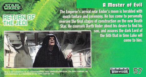 1997 Topps Widevision Star Wars Trilogy (Retail) #57 The Emperor Arrives Back