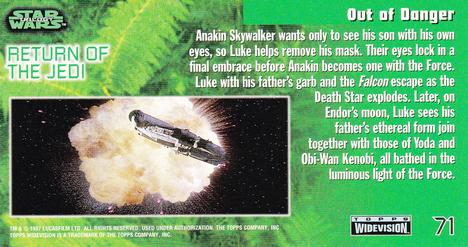 1997 Topps Widevision Star Wars Trilogy (Retail) #71 One Last Look Back