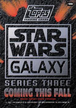 1995 Topps Star Wars Galaxy Series 3 - Promos #000 Star Wars Galaxy Magazine Back