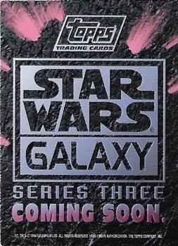 1995 Topps Star Wars Galaxy Series 3 - Promos #NNO1 Boba Fett Back