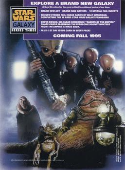 1995 Topps Star Wars Galaxy Series 3 - Promos #NNO2 Previews Back