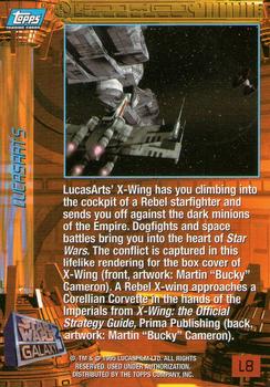 1995 Topps Star Wars Galaxy Series 3 - LucasArts Foil #L8 X-Wing Back
