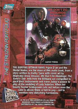 1995 Topps Star Wars Galaxy Series 3 - First Day Production #287 We Don't Do Weddings: The Band's Tale Back