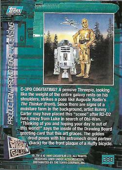 1995 Topps Star Wars Galaxy Series 3 - First Day Production #288 C-3PO Thinker Back
