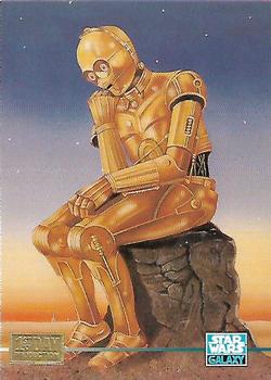 1995 Topps Star Wars Galaxy Series 3 - First Day Production #288 C-3PO Thinker Front