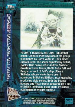 1995 Topps Star Wars Galaxy Series 3 - First Day Production #293 Bounty Hunters Back