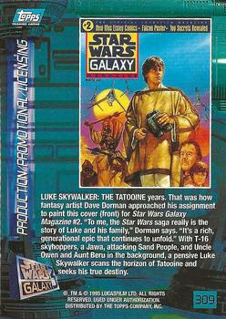 1995 Topps Star Wars Galaxy Series 3 - First Day Production #309 The Tatooine Years Back