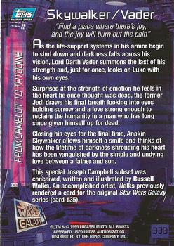 1995 Topps Star Wars Galaxy Series 3 - First Day Production #338 Skywalker/Vader Back