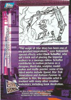 1995 Topps Star Wars Galaxy Series 3 - First Day Production #354 Clark Schaffer Back