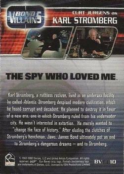 2002 Rittenhouse James Bond 40th Anniversary - Bond Villains (Color) #BV0010 Curt Jurgens as Karl Stromberg Back