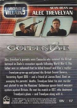 2002 Rittenhouse James Bond 40th Anniversary - Bond Villains (Color) #BV0017 Sean Bean as Alec Trevelyan Back