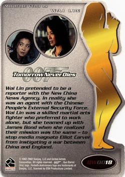 2002 Rittenhouse James Bond 40th Anniversary - The Women of Bond #BW0018 Michelle Yeoh as Wai Lin Back