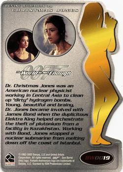 2002 Rittenhouse James Bond 40th Anniversary - The Women of Bond #BW0019 Denise Richards as Dr. Christmas Jones Back