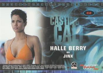 2002 Rittenhouse James Bond Die Another Day - Casting Call #C2 Halle Berry Back