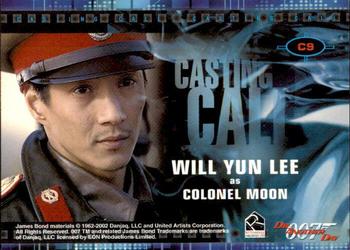 2002 Rittenhouse James Bond Die Another Day - Casting Call #C9 Wil Yun Lee Back