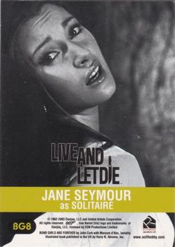 2003 Rittenhouse The Women of James Bond in Motion - Bond Girls Are Forever #BG8 Jane Seymour as Solitaire Back