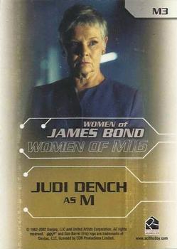 2003 Rittenhouse The Women of James Bond in Motion - Women of MI6 Foil #M3 Judi Dench Back